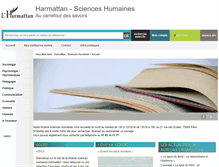 Tablet Screenshot of librairieharmattansh.com